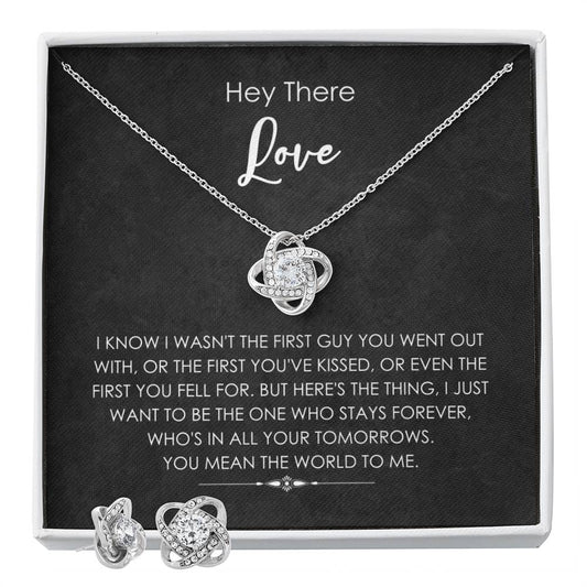 All Your Tomorrows - Love Knot Earring & Necklace Set