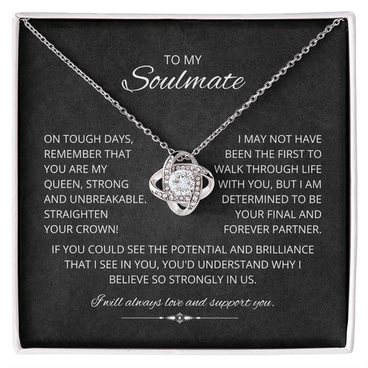 To My Soulmate - Unbreakable - Love Knot Necklace